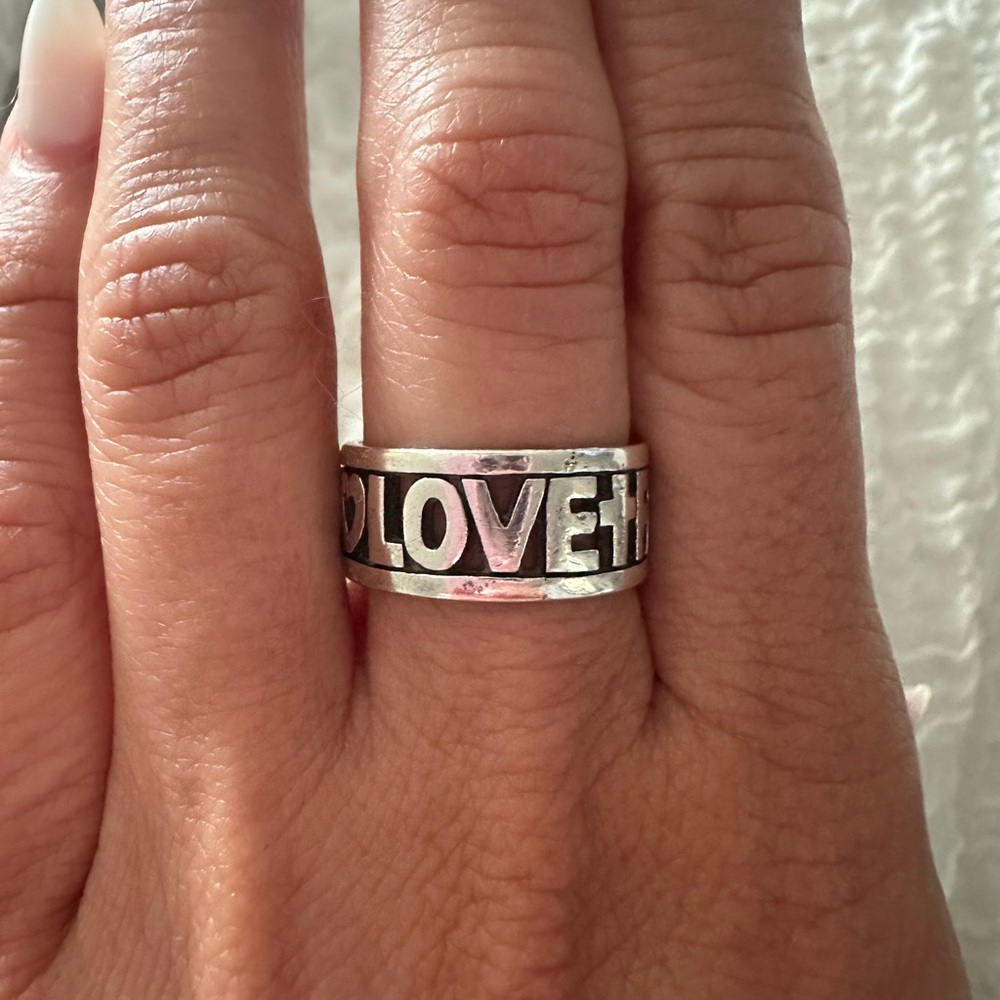 Retired James Avery Love Fait Hope Ring Size 8